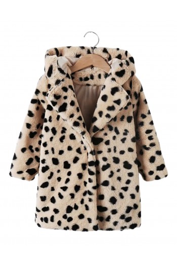 Jacheta blana leopard fetita