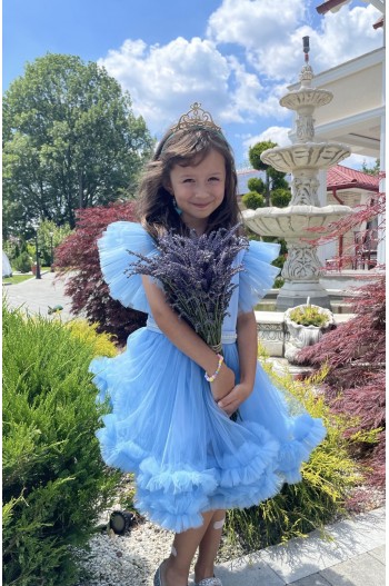 Rochita eleganta tutu bleu fetite Craiasa Elsa Rochita eleganta tutu bleu fetite Craiasa Elsa